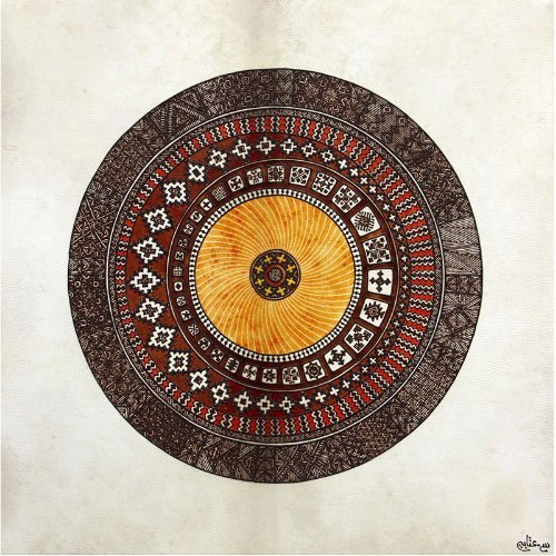 Œuvre d’art Hélios par l'artiste peintre Souad Attabi